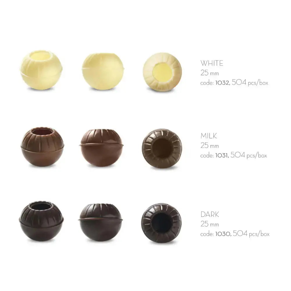 Rich Ribbon Truffle Shells White 25mm (504pcs) Rich Ribbon