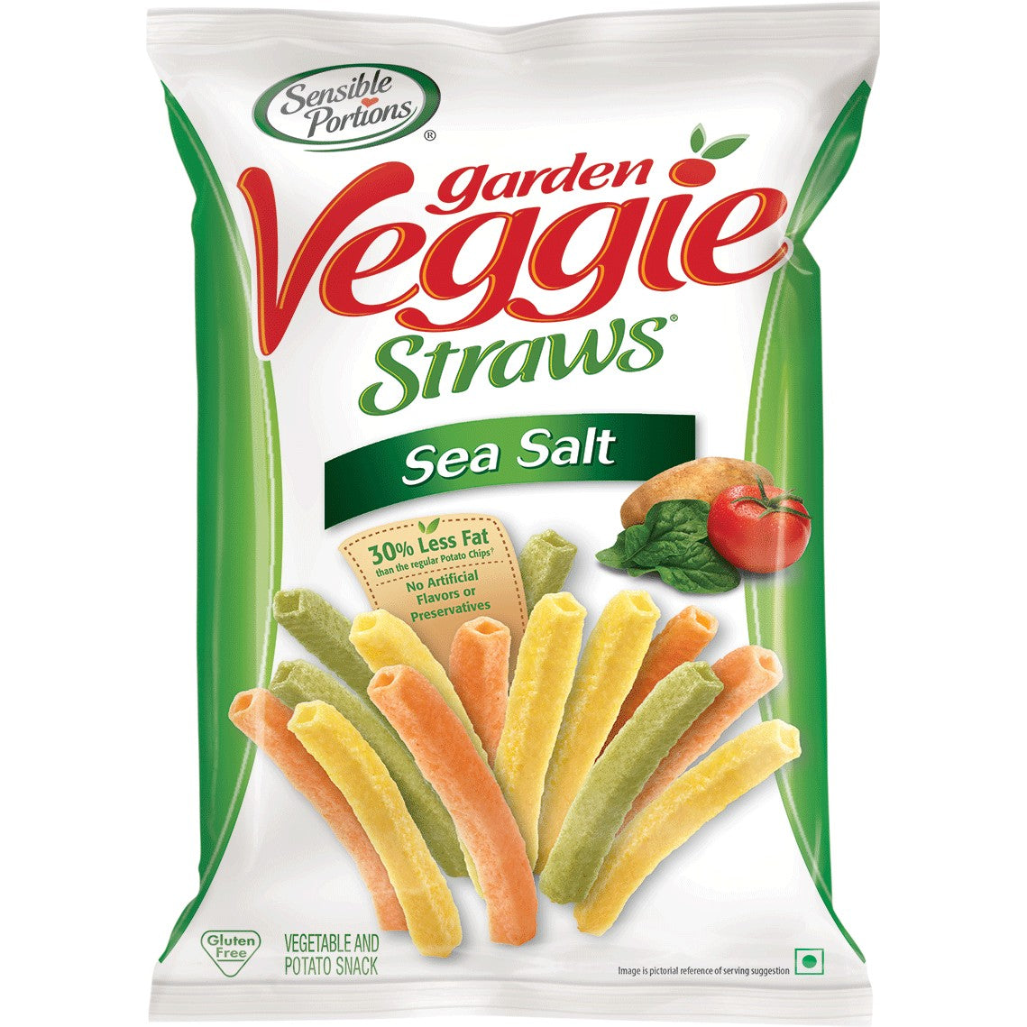 Sensible Portions Garden Veggie Straws Sea Salt 120g Sensible Portions