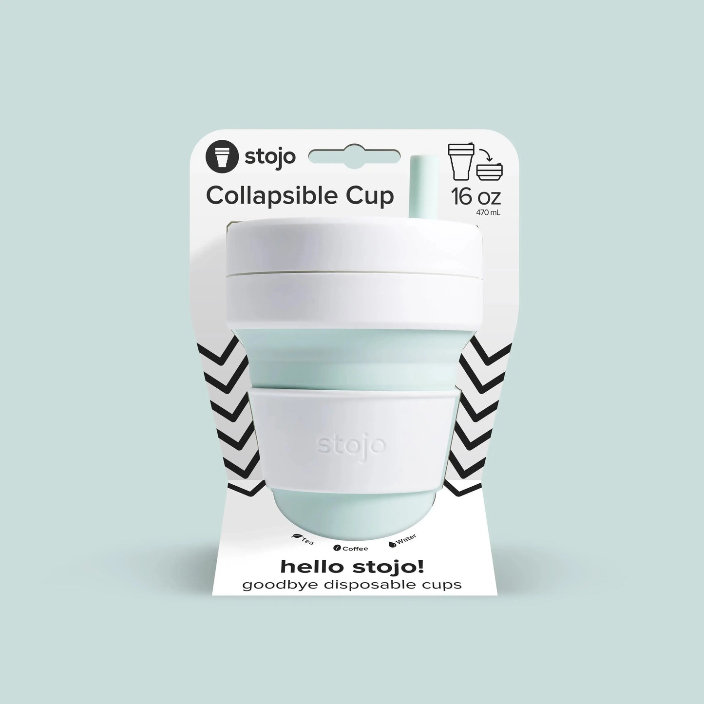 Stojo Biggie Cup Mint 470ml Stojo