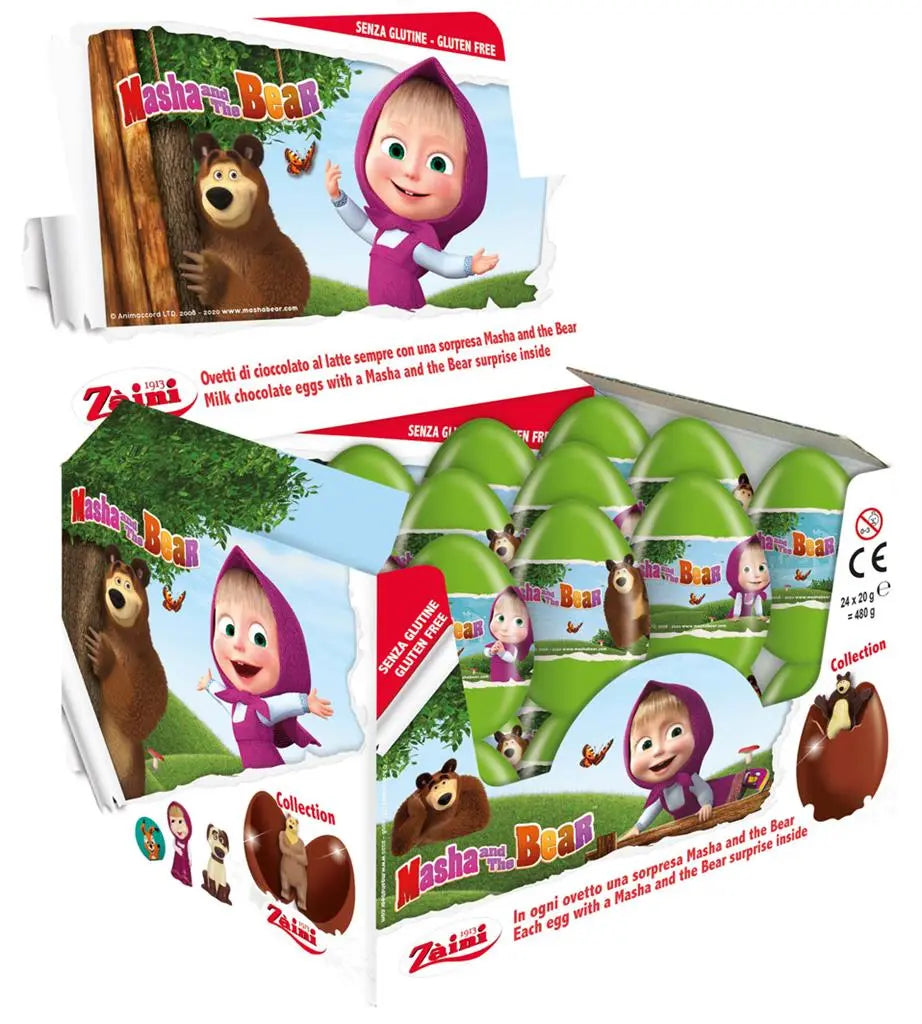 Zaini Masha and the Bear (24 Chocolate Eggs) Zaini