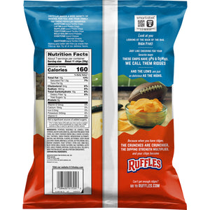 Ruffles Cheddar & Sour Cream Flavored Potato Chips 6.5 OZ (184g) - Export