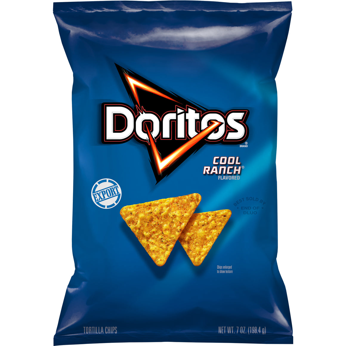 Doritos Cool Ranch Flavored Tortilla Chips, 7 OZ (198g) - Export