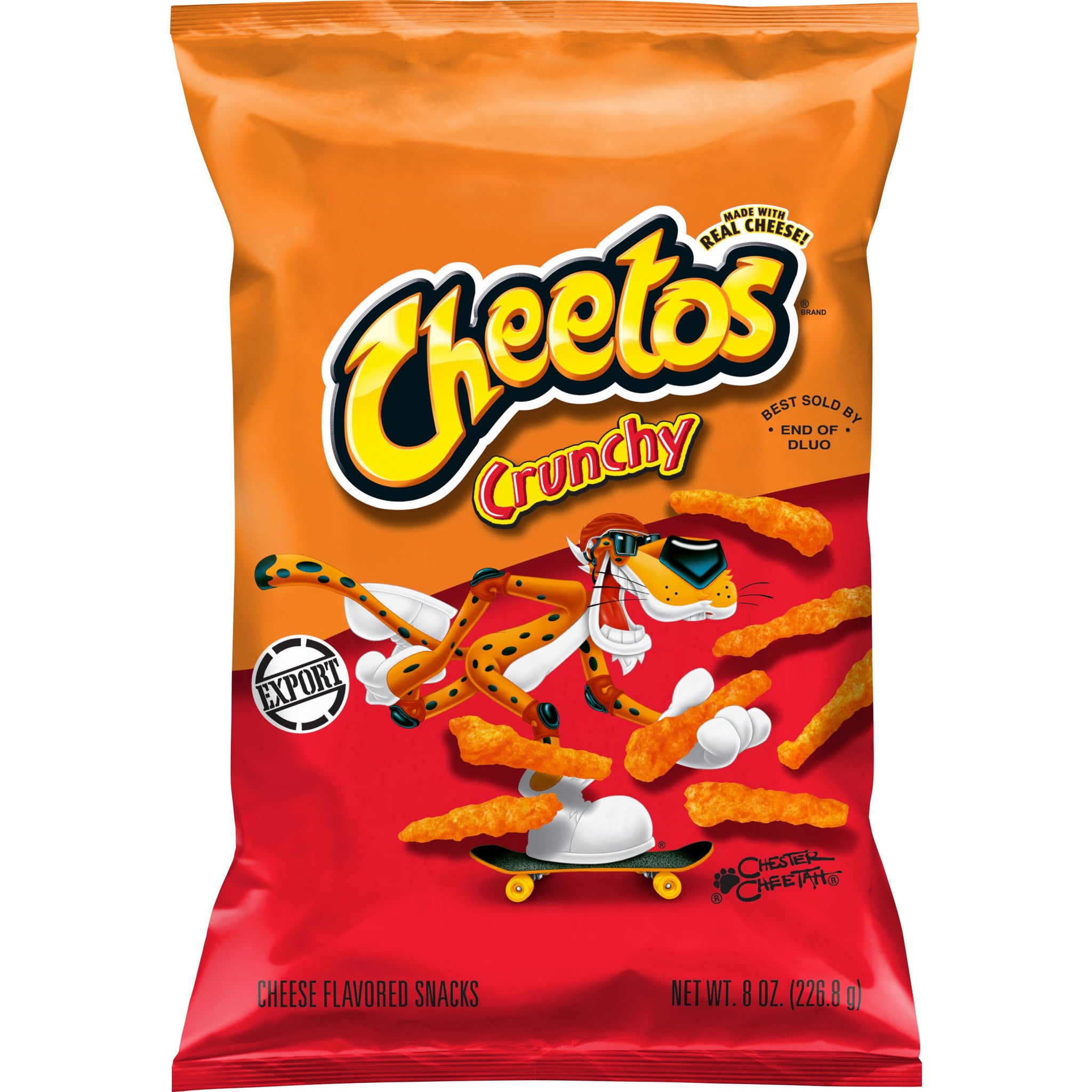 Cheetos Crunchy Cheese Flavored Snacks, Made with Real Cheese, 8 OZ (2 ...