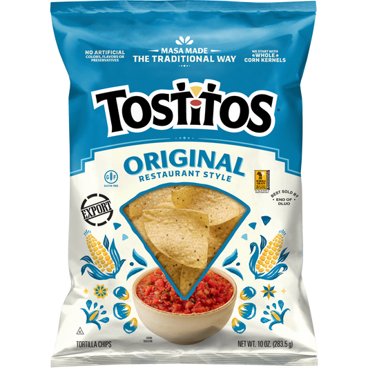 Tostitos Original Restaurant Style Tortilla Chips 10 OZ (283.5g) - Export
