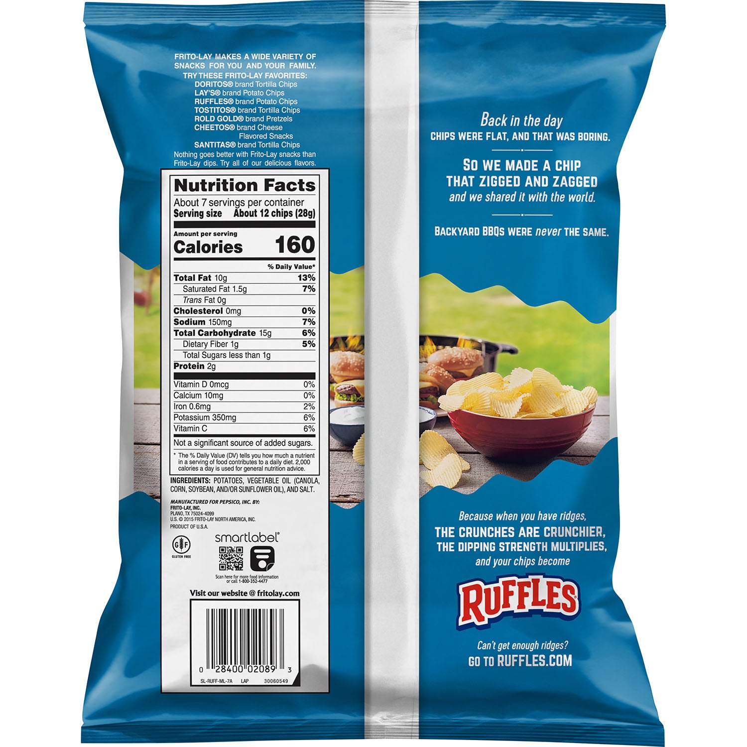 Ruffles Original Potato Chips 6 5 Oz
