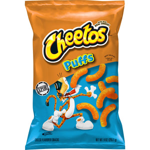 Cheetos Cheese Flavored Puffs, Made with Real Cheese, 9 OZ (255g) - Export