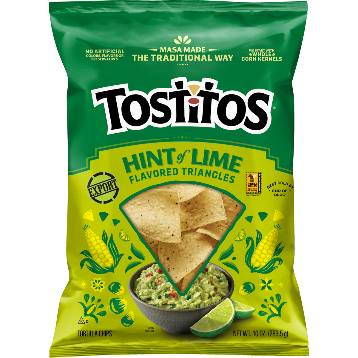 Tostitos Lime Flavored Triangle Style Tortilla Chips 10 OZ (283.5g) - Export