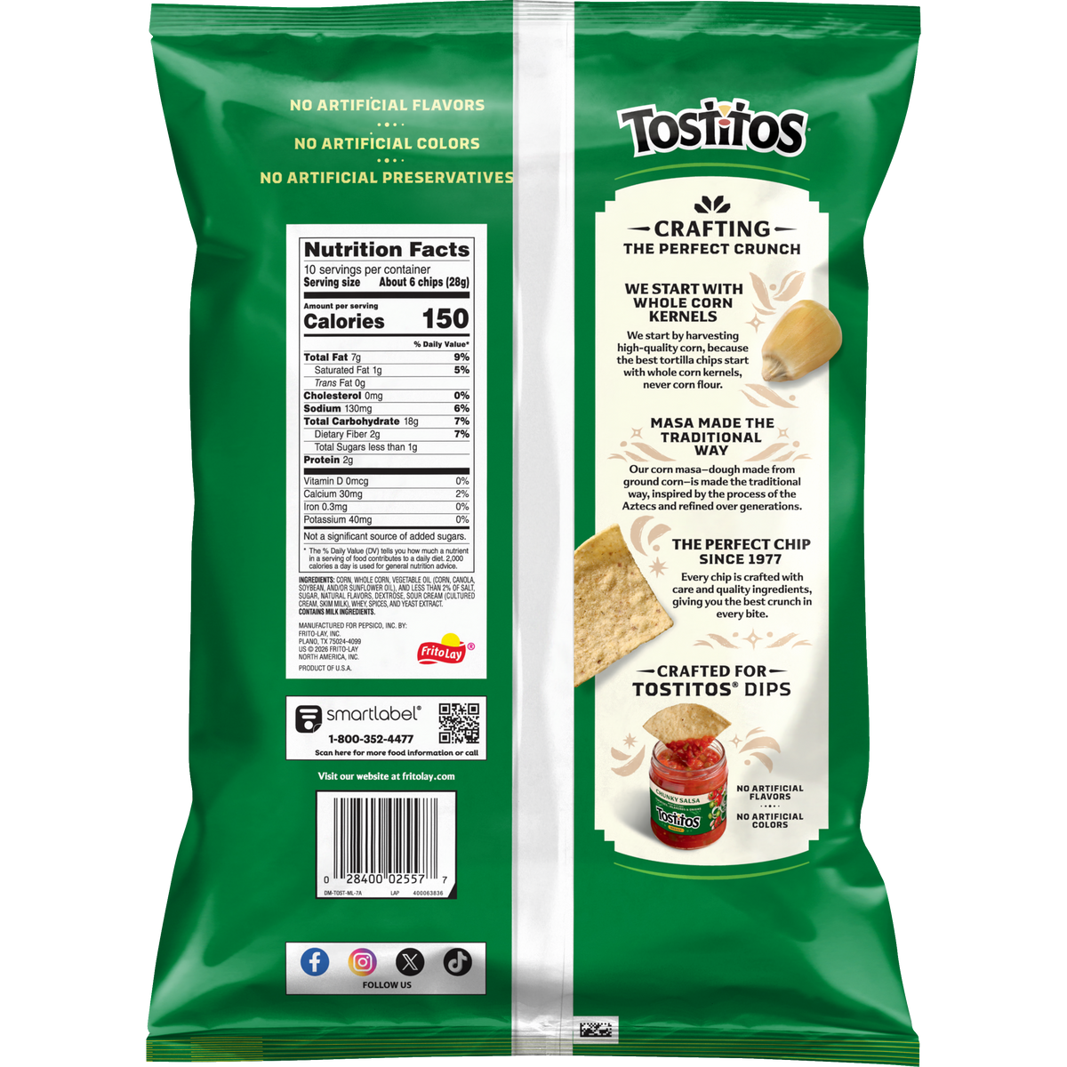 Tostitos Lime Flavored Triangle Style Tortilla Chips 10 OZ (283.5g) - Export