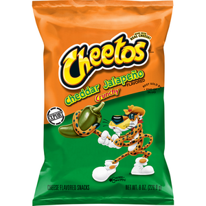 Cheetos Crunchy Cheddar Jalapeno Flavored Snacks, Made with Real Cheese, 8 OZ (227g) - Export