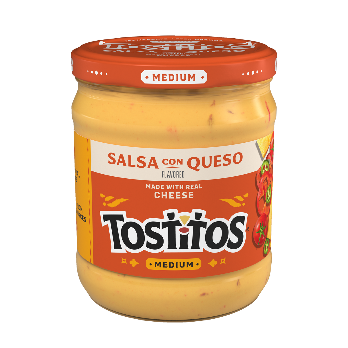 Tostitos Salsa Con Queso, Made With Real Milk & Cheese Dip , Medium 15 OZ (425g) - Export