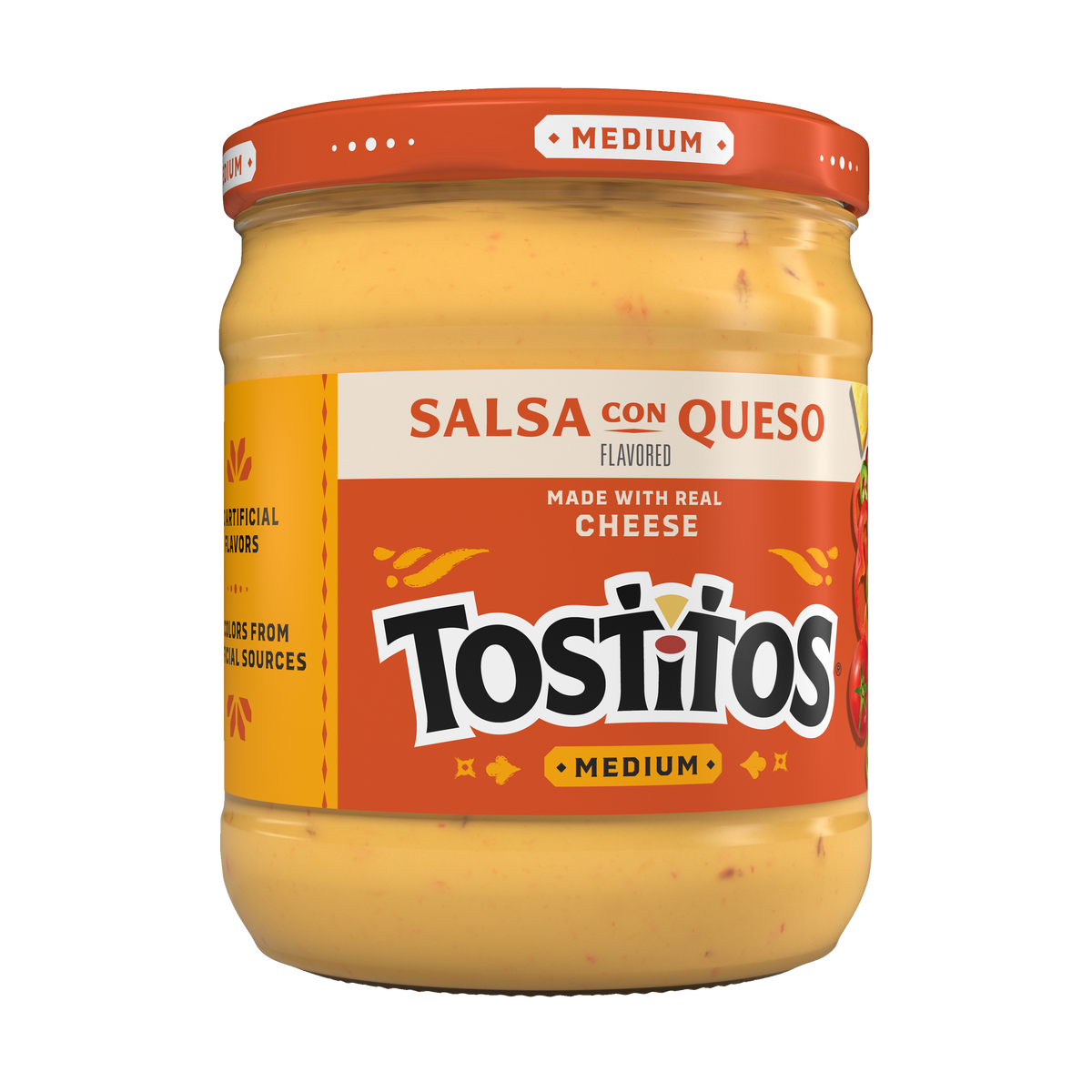Tostitos Salsa Con Queso, Made With Real Milk & Cheese Dip , Medium 15 OZ (425g) - Export