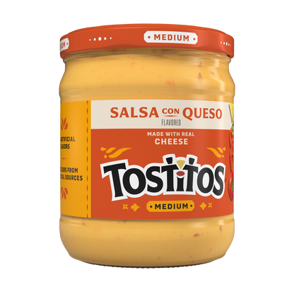Tostitos Salsa Con Queso, Made With Real Milk & Cheese Dip , Medium 15 OZ (425g) - Export