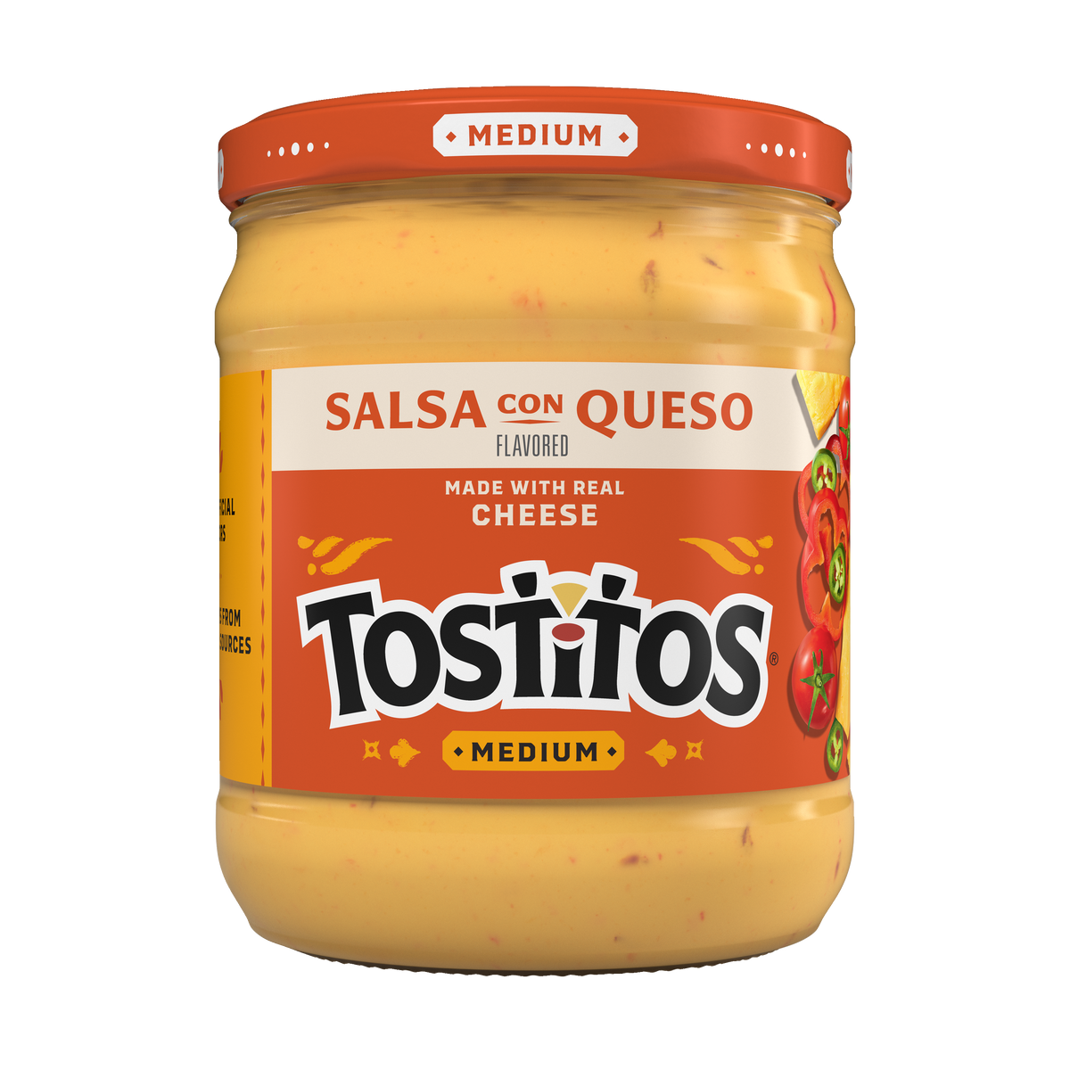 Tostitos Salsa Con Queso, Made With Real Milk & Cheese Dip , Medium 15 OZ (425g) - Export