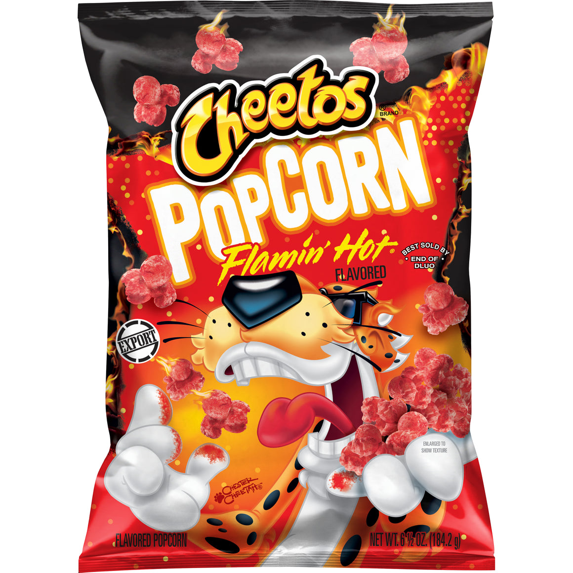 Cheetos Popcorn Flaming Hot Flavored Snack, 6.5 OZ (184g) - Export