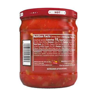 Tostitos Chunky Habanero Salsa Hot 15.5 OZ (439g) - Export