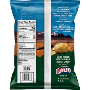 Rufflles Jalapeno Ranch Flavored Potato Chips 6.5 OZ (184g) - Export