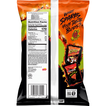 Cheetos Crunchy Flaming Hot Limon Flavored Snack, Made with Real Cheese, 8 OZ (227g) - Export