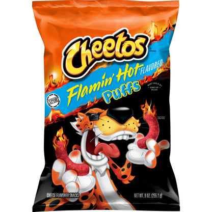 Cheetos Puffs Flamin Hot, 9 OZ - Export