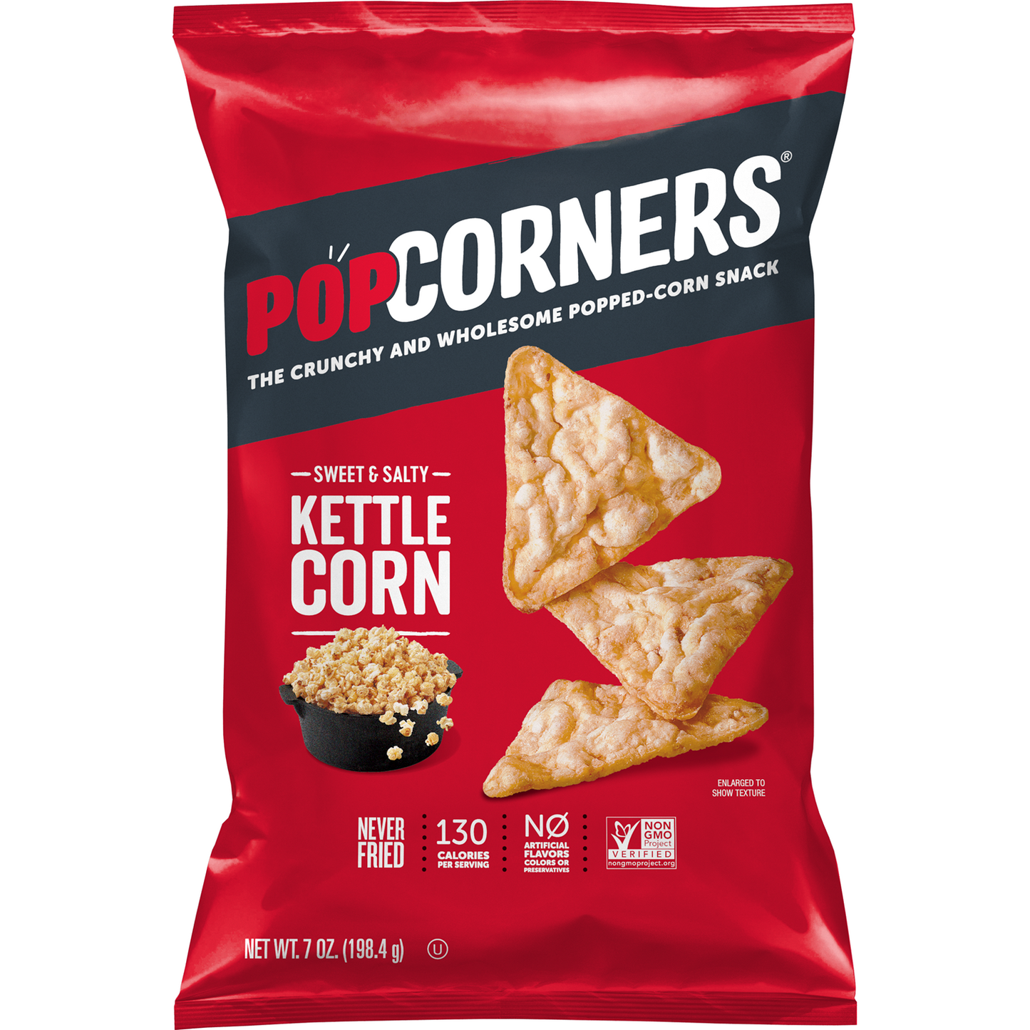 Popcorners Sweet & Salty Kettle Corn Snack, Never Fried, Non GMO 7 OZ (198.4g) - Export