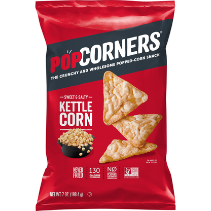 Popcorners Sweet & Salty Kettle Corn Snack, Never Fried, Non GMO 7 OZ (198.4g) - Export