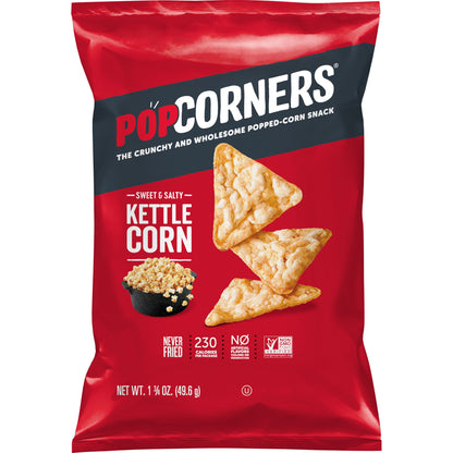 Popcorners Sweet & Salty Kettle Corn Snack, Never Fried, Non GMO 1.75 OZ (49.6g) - Export