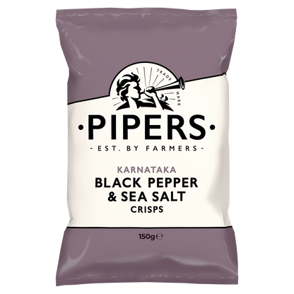 Pipers Kettle Cooked Karnataka Black Pepper & Sea Salt 150gm