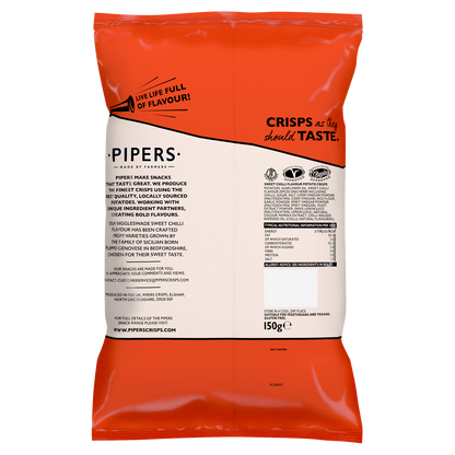 Pipers Kettle Cooked Biggleswade Sweet Chilli Crisps 150gm