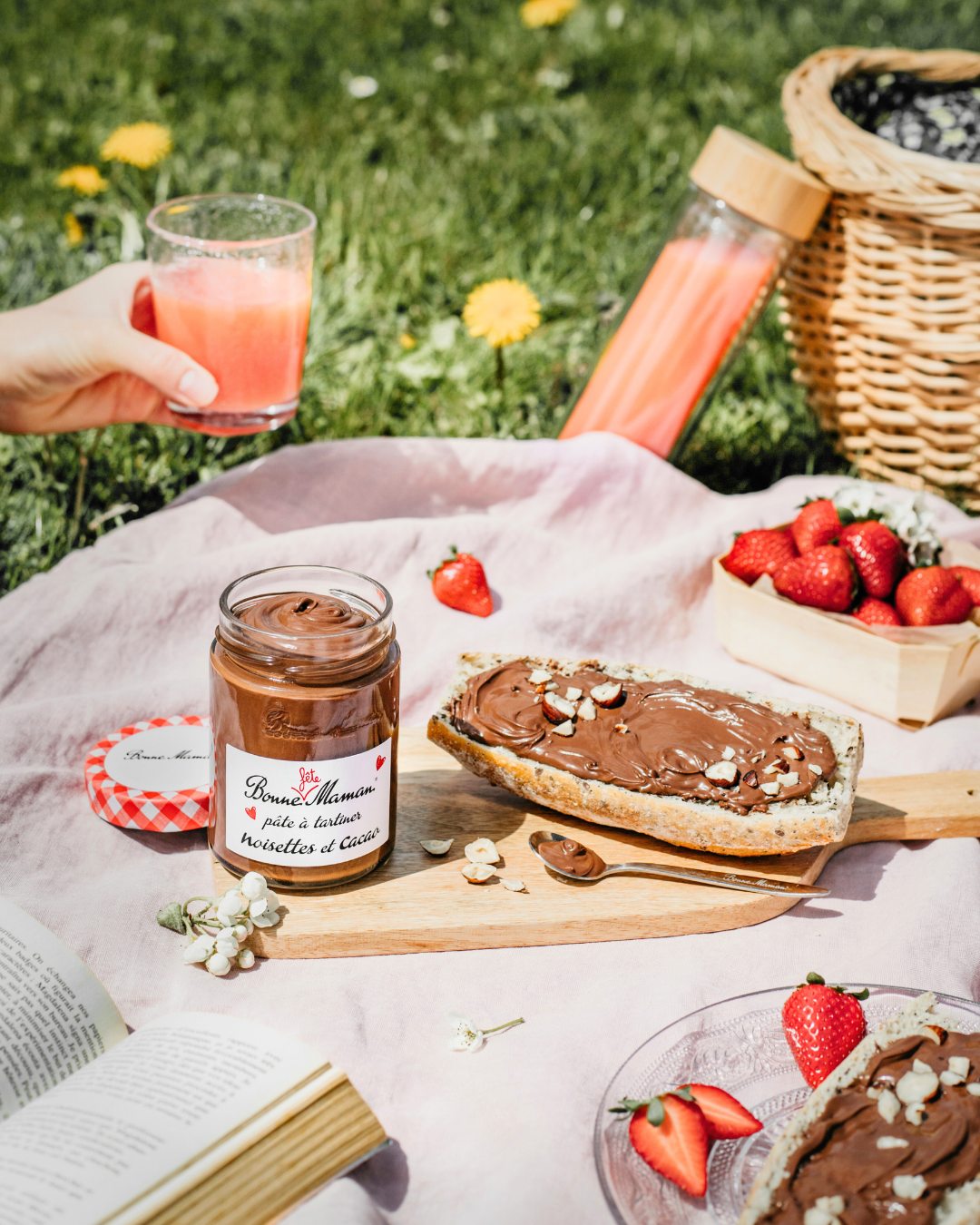 Bonne Maman Hazelnut Chocolate Spread with Cocoa, No Palm Oil , 20% Hazelnut, 580g