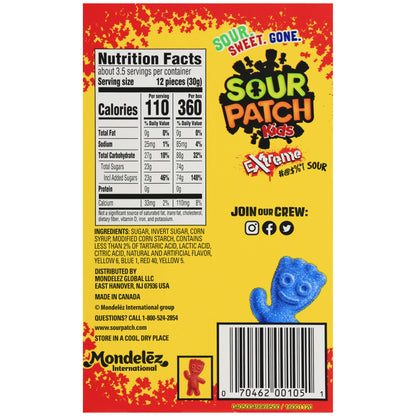 Sour Patch Kids Extreme Soft & Chewy Candy - 3.5 Oz
