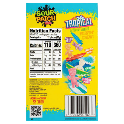 Sour Patch Kids Tropical Candy Theatre Box 3.5 Oz