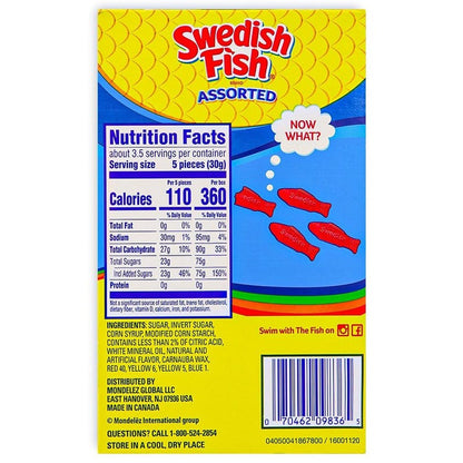 Swedish Fish Assorted Candy Theatre Box 3.5 Oz