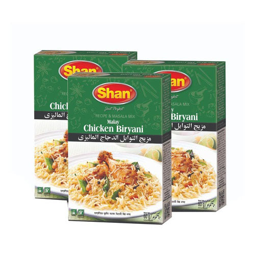 Shan Malay Chicken Biriyani Recipe & Seasoning Mix 60gm (Triple Pack)