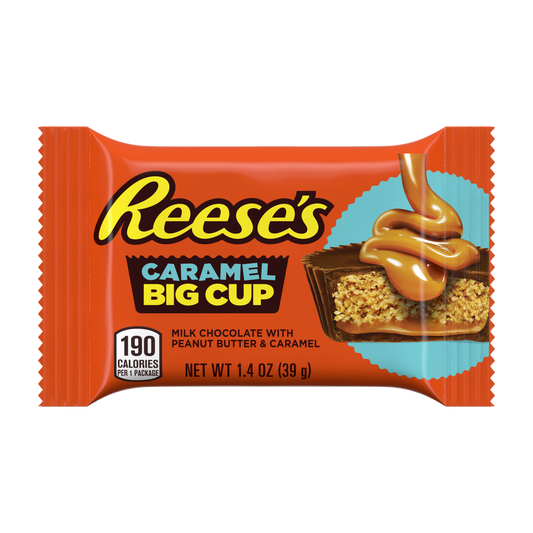 Reese's Big Cup Caramel Milk Chocolate Peanut Butter Cups,1.4 Oz (39gm)