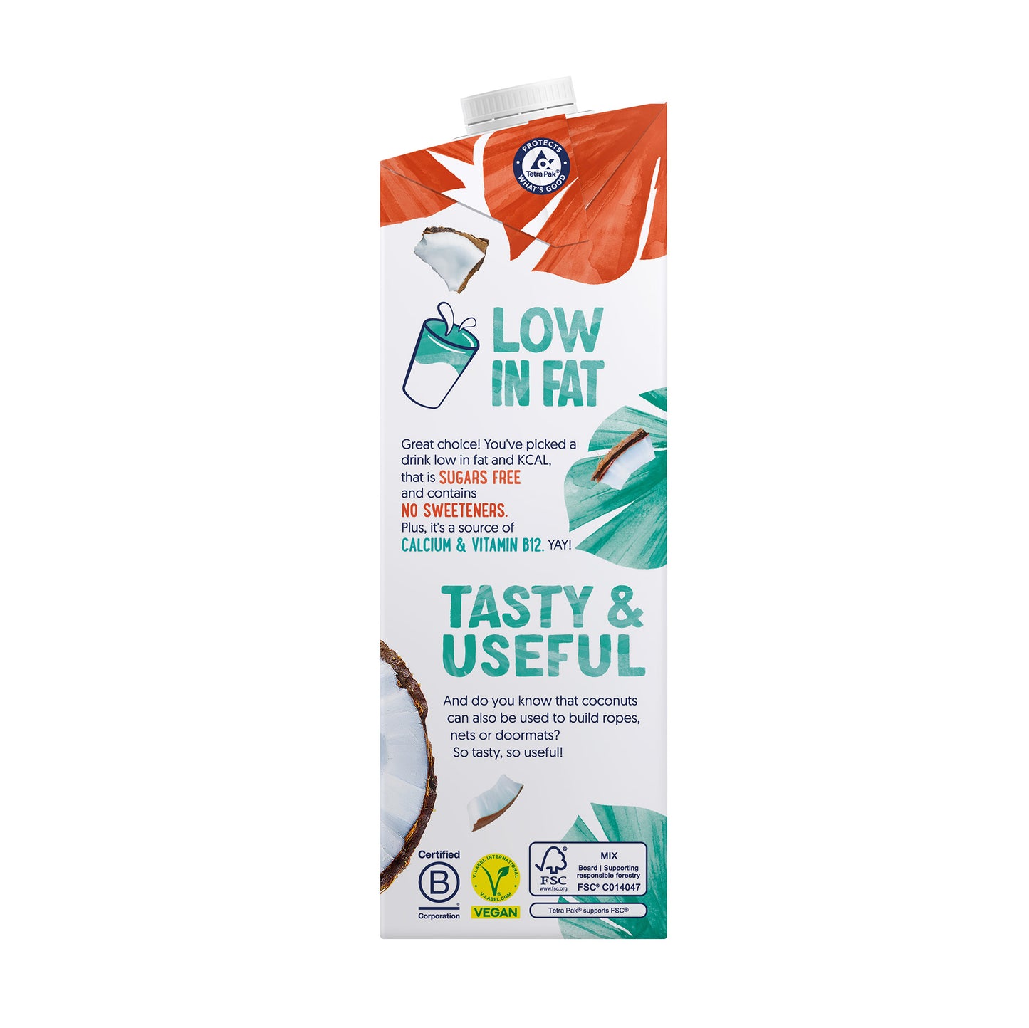Alpro Drink Coconut No Sugars/ Unsweetened Dual Pack (1l x2), 100% Plant Based And Dairy Free, Suitable For Vegans, Naturally Free From Lactose, Rich In Nutrients