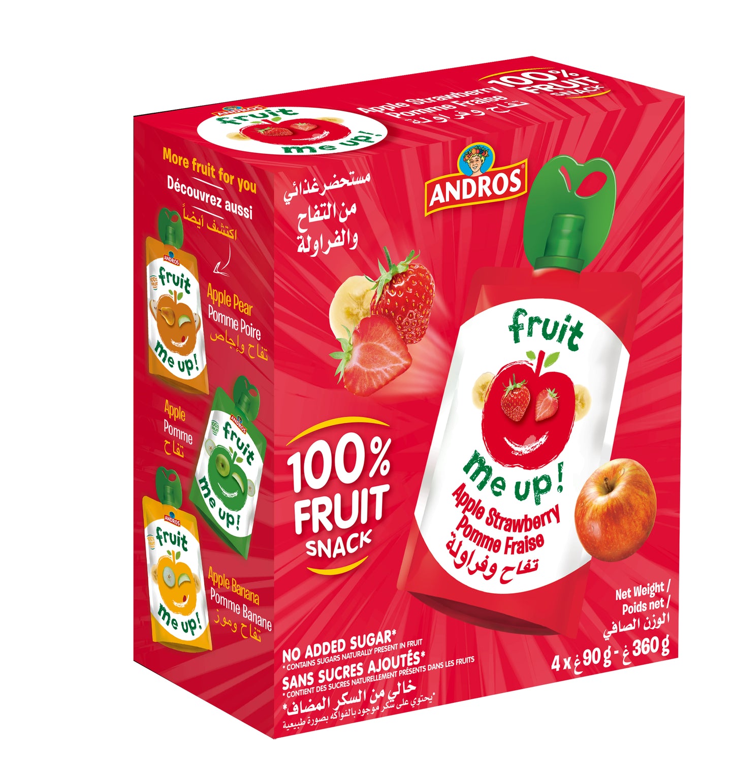 Fruit Me Up Apple Strawberry (4x90gm)