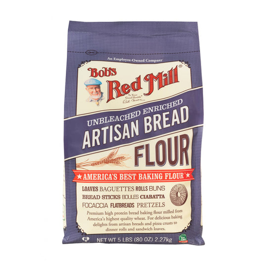 Bob's Red Mill Unbleached Artisan Bread Flour, Non GMO, 2.27 Kg