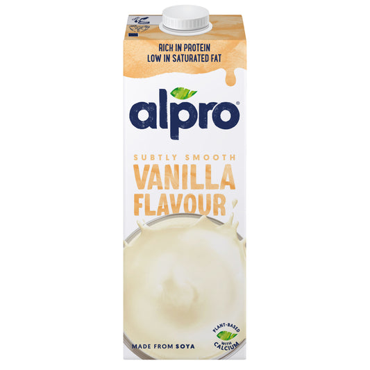 Alpro Soya Drink Vanilla (1l), 100% Plant Based And Dairy Free, Suitable For Vegans, Naturally Free From Lactose, Rich In Nutrients