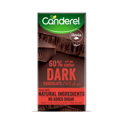 Canderel Dark Chocolate,60% Cocoa, No Added Sugar 75gm