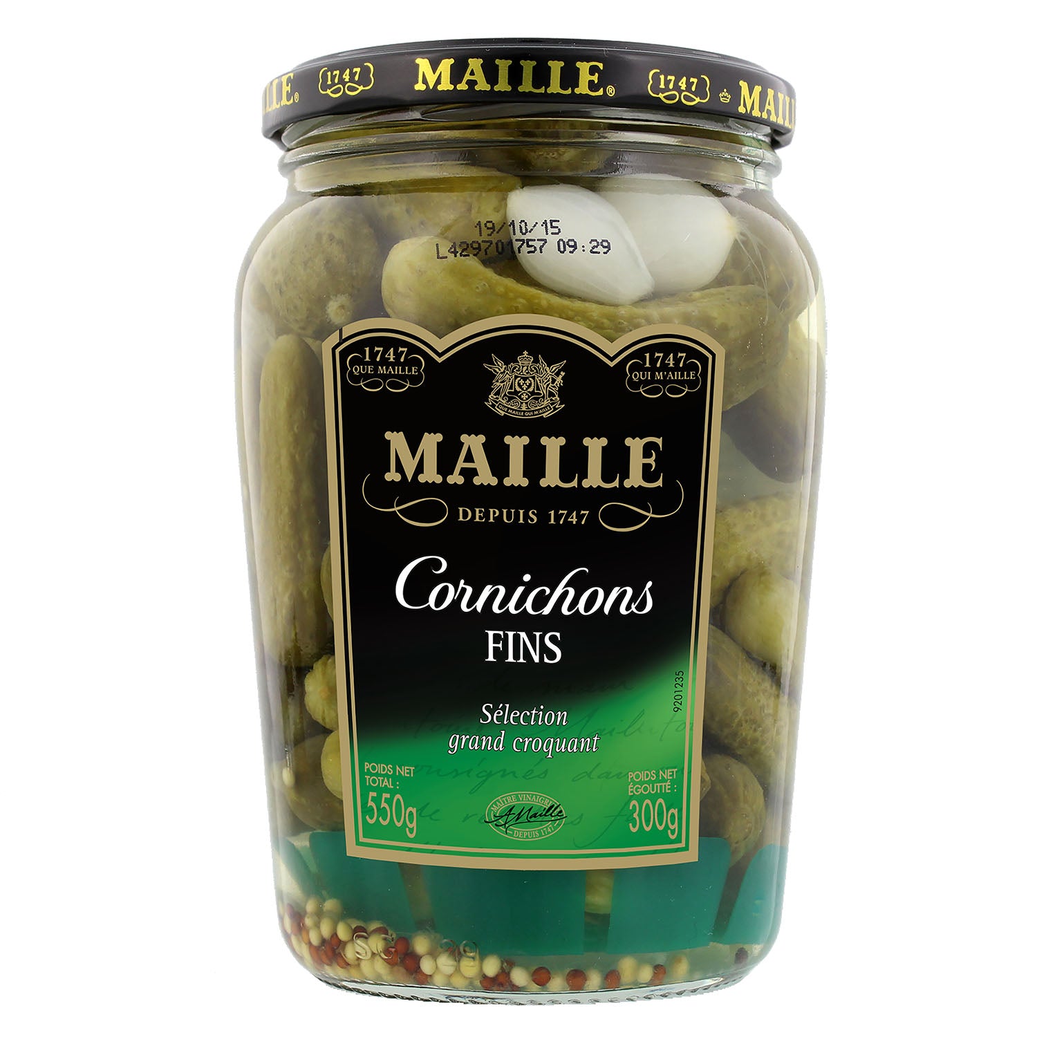 Maille Cornichons Crunchy Fins Pickles 300ml Click Cuisine