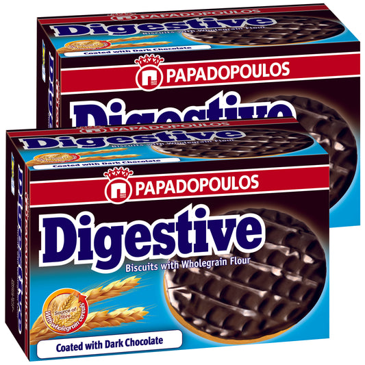 Digestive Biscuits With Wholegrain Flour, Dark Chocolate 200gm Dual Pack - Promo