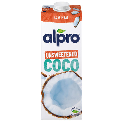 Alpro Coconut Unsweetened Drink 1L, 100% Plant Based And Dairy Free, Suitable For Vegans, Naturally Free From Lactose, Rich In Nutrients