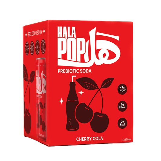 HALAPOP Probiotic Soda Cherry Cola Pack of 4 - (250mlx4)
