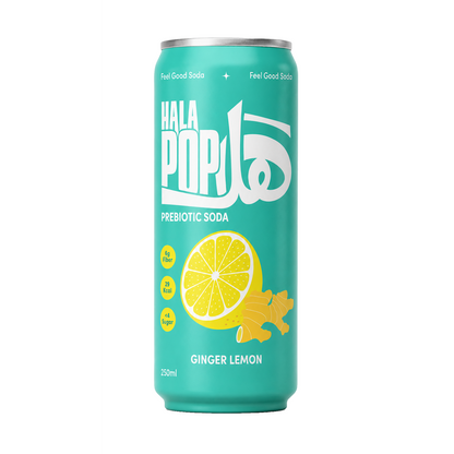 HALAPOP Probiotic Soda Ginger Lemon 250ml