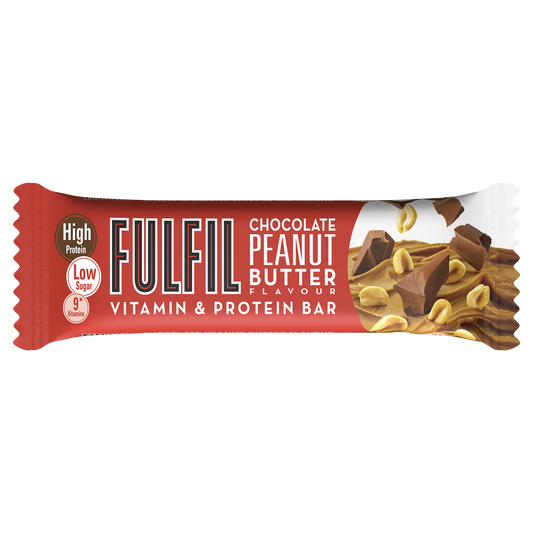 Fulfil Chocolate Peanut Butter Flavour - Vitamin & Protein Bar,Low Sugar, High Protein, 9 Vitamins, 55gm