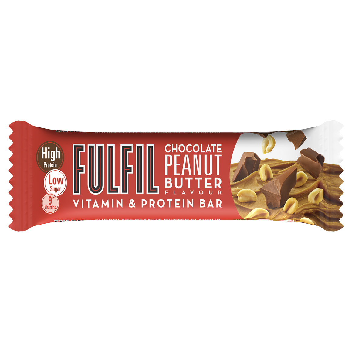 Fulfil Chocolate Peanut Butter Flavour - Vitamin & Protein Bar,Low Sugar, High Protein, 9 Vitamins, 55gm