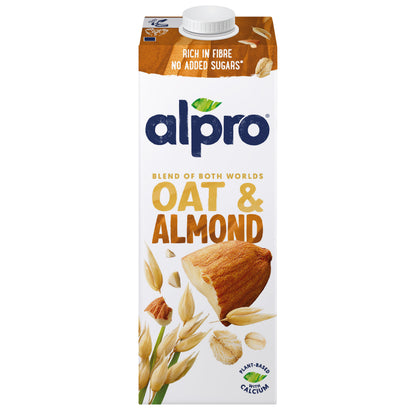 Alpro Oat-Almond Drink 1L, 100% Plant Based And Dairy Free, Suitable For Vegans, Naturally Free From Lactose, Rich In Nutrients