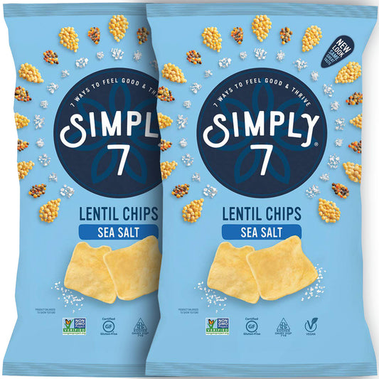 Simply7 Chips Lentil Sea Salt 103g (2 Packs)