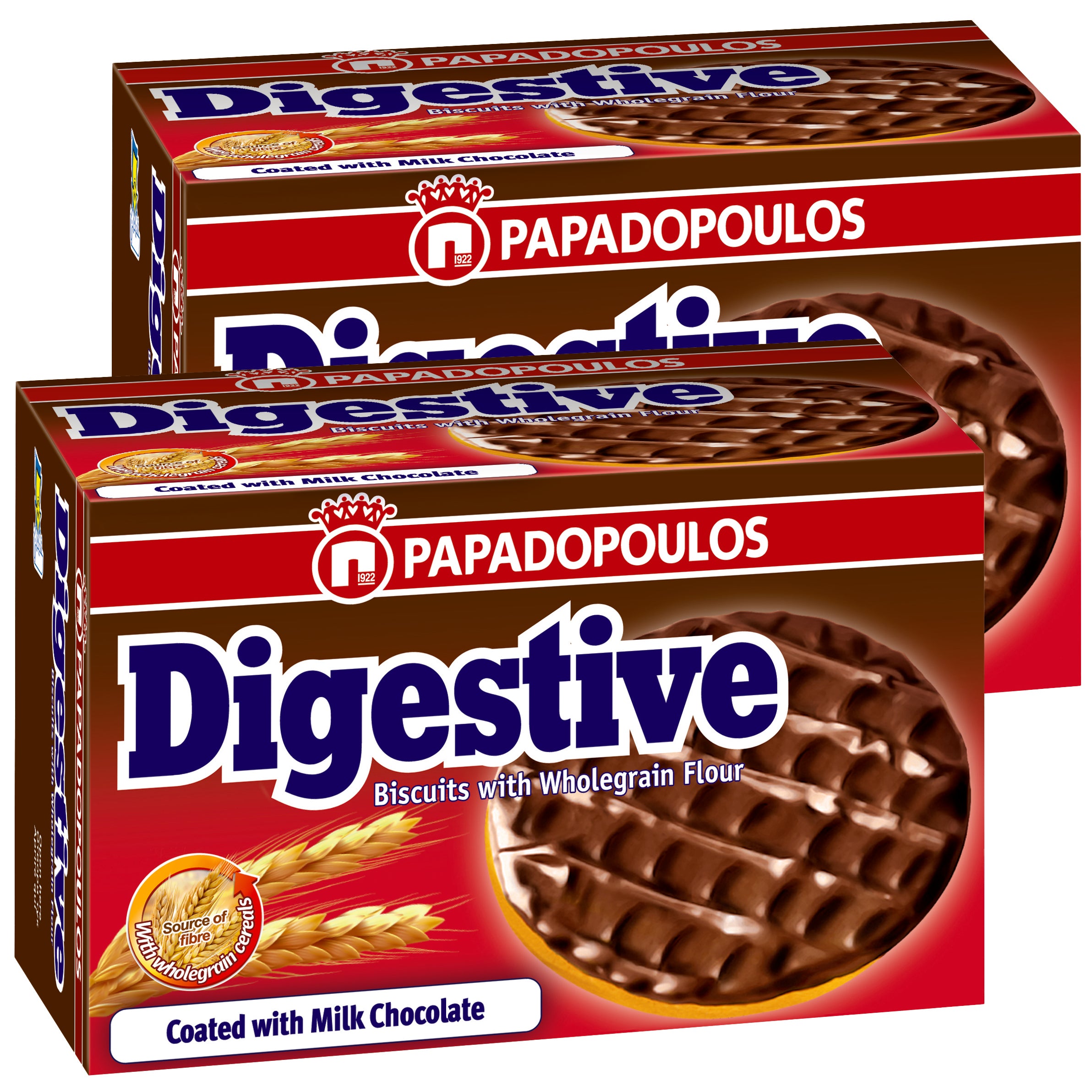 Digestive Biscuits With Wholegrain Flour, Milk Chocolate 200gm Dual Pa ...
