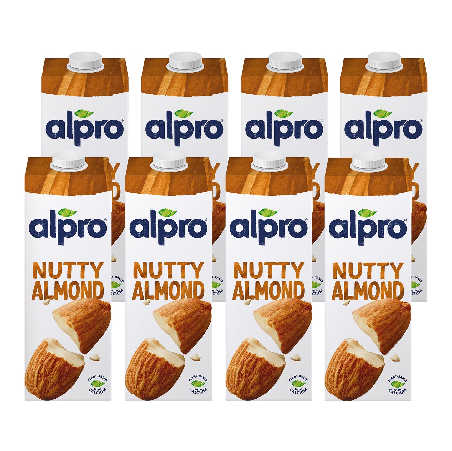 Alpro Roasted Almond Drink, Pack Of 8 x 1L, 100% Plant Based And Dairy Free, Suitable For Vegans, Naturally Free From Lactose, Rich In Nutrients