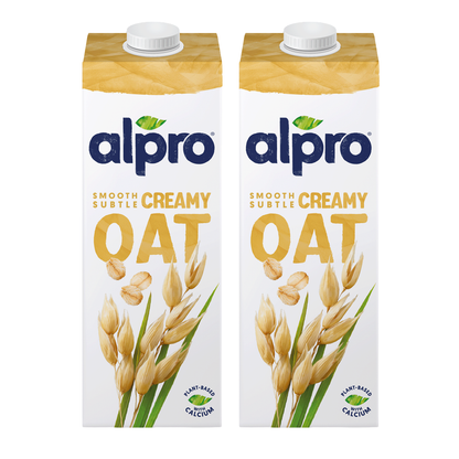 Alpro Drink Oat Dual Pack (1l x 2), 100% Plant Based And Dairy Free, Suitable For Vegans, Naturally Free From Lactose, Rich In Nutrients